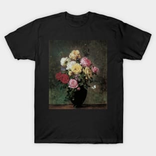 Still Life with Flowers in a Vase by Olaf August Hermansen T-Shirt